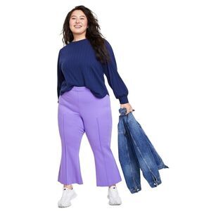 On 34th Trendy Plus Size Pont� Kick-Flare Ankle Pants, Regular and Short Length